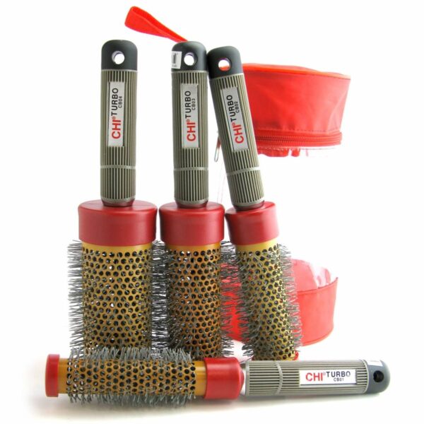 TURBO CERAMIC NYLON ROUND BRUSH STYLIST PACK 2