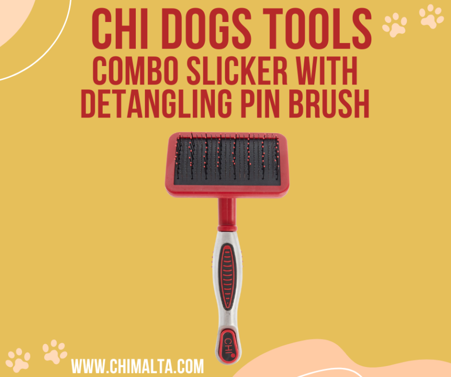 CHI PETS COMBO SLICKER WITH DETANGLING  PIN FOR ( DOGS )
