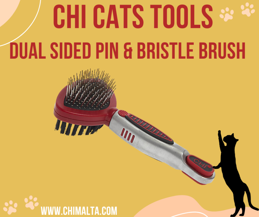 CHI PETS CATS DUAL SIDED PIN BRISTLE & BRUSH  ( CATS )