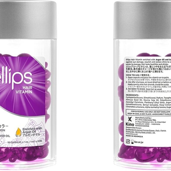 Ellips Hair Vitamin- Purple Nutri Color 1 Jars x 50 Capsules x 1ml