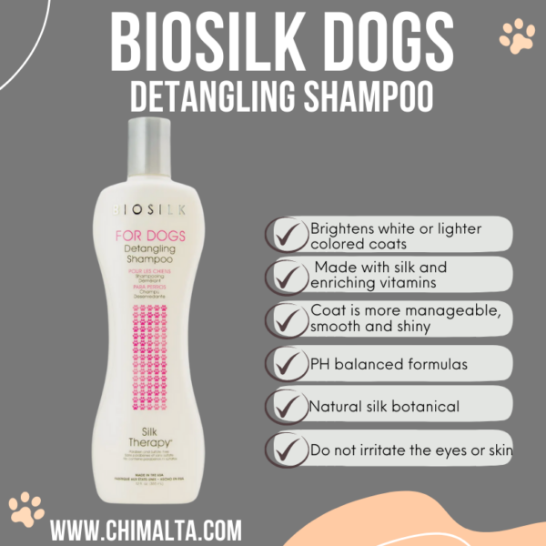 BIO SILK PETS DETANGLING SHAMPOO 355ML