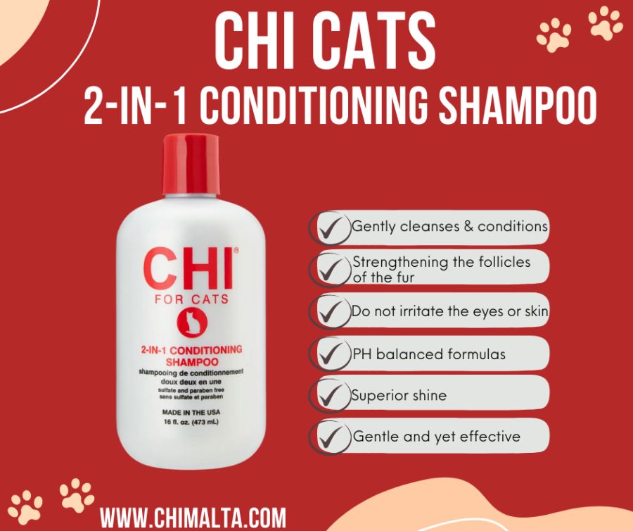 01CHI PETS CAT 2 IN 1 CONDITIONING SHAMPOO
