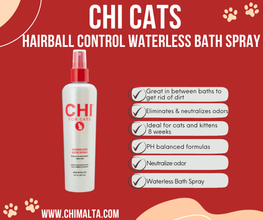 CHI PETS CAT HAIRBALL WATERLESS BATH SPRAY