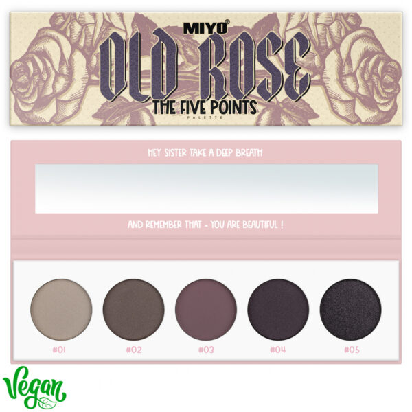 MIYO 004-5 Point Palette eyeshadows OLD ROSE