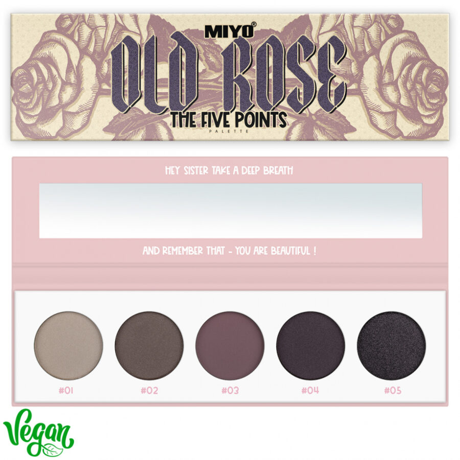 MIYO 004-5 Point Palette eyeshadows OLD ROSE