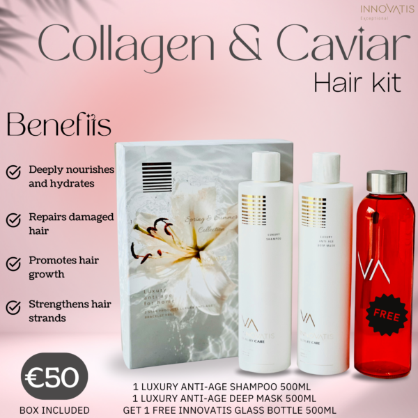 01-Collagen Gift Set + Free Glass Water Bottle