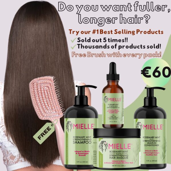 000-Mielle Rosemary 4 products + Free Brush