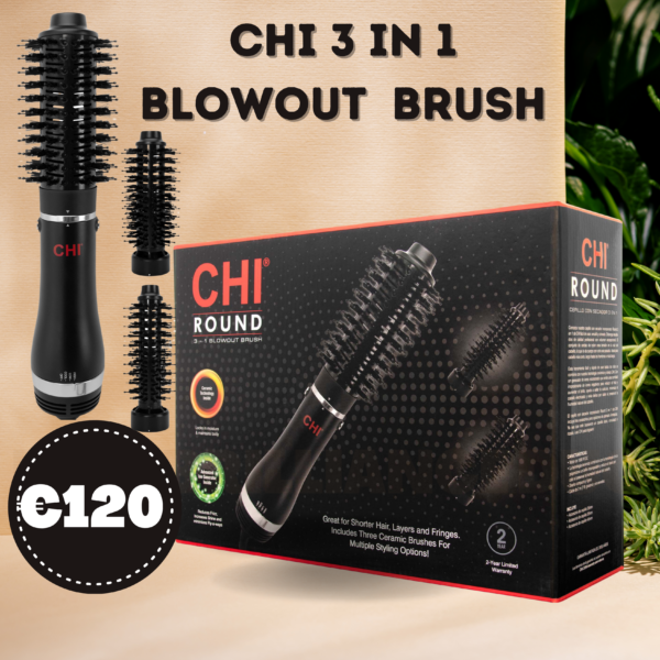 001-CHI 3-In-1 Round Blowout Brush