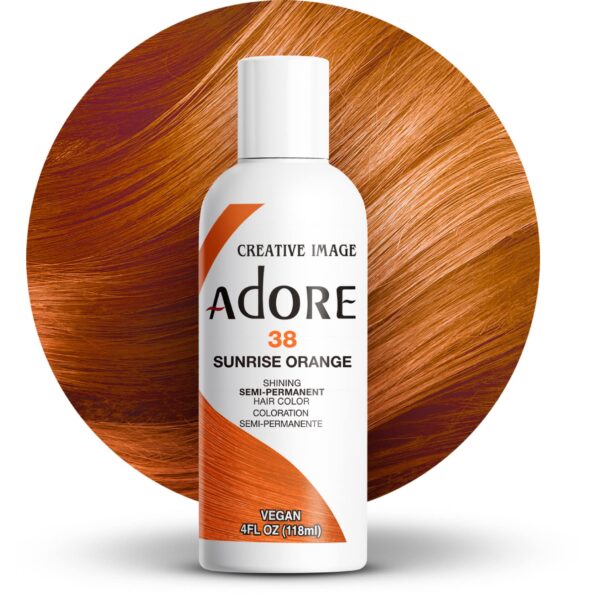 Adore Semi-Permanent Hair Color – Sunrise Orange (038) | 118ml (4 Fl Oz)