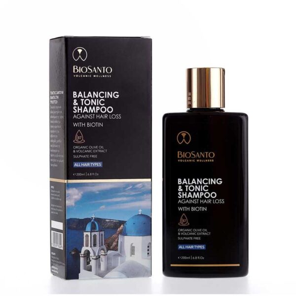 02-BIOSANTO BALACING & TONIC SHAMPOO AGAINST HAIR LOSS 200ml