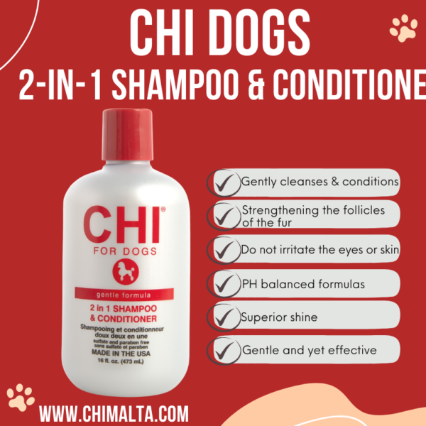 CHI PETS GENTLE 2 IN 1 SHAMPOO & CONDITIONER 473ML