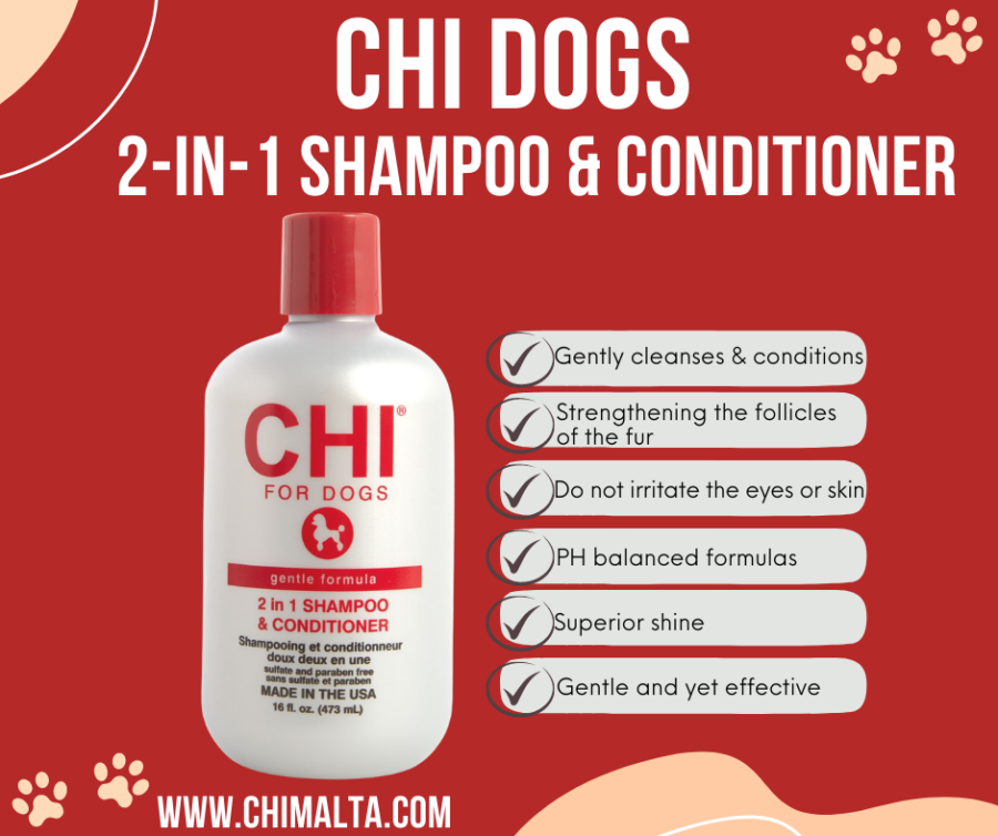 CHI PETS GENTLE 2 IN 1 SHAMPOO & CONDITIONER 473ML