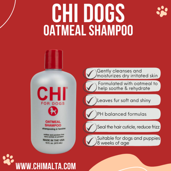 CHI PETS OATMEAL SHAMPOO FOR DOGS 473ML