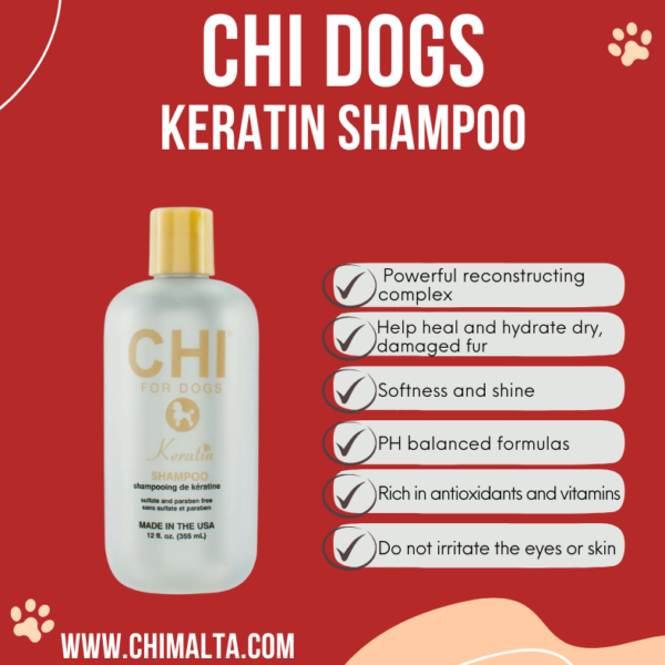 01CHI KERATIN  PETS SHAMPOO 355ml