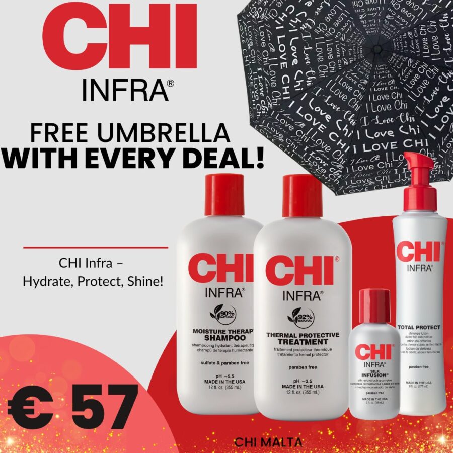 01-INFRA TREATMENT 4 PRODUCTS + UMBRELLA FREE