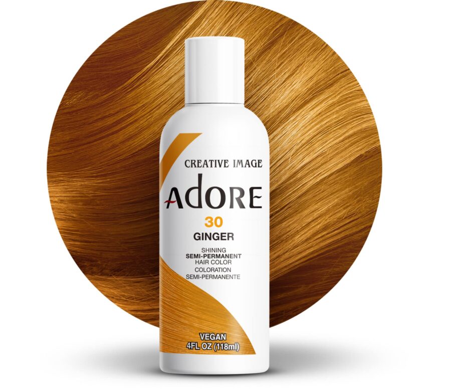 Adore Shining Semi Permanent Hair Colour in 30 Ginger is a vibrant,
