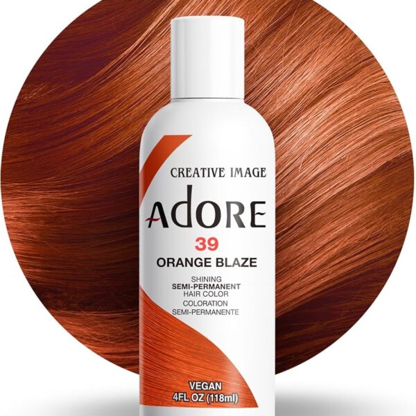Adore Semi Permanent Hair Color in 039 Orange Blaze.