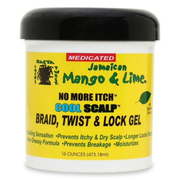 Jamaican Mango & Lime No More Itch Cool Scalp Braid, Twist & Lock Gel – 16oz