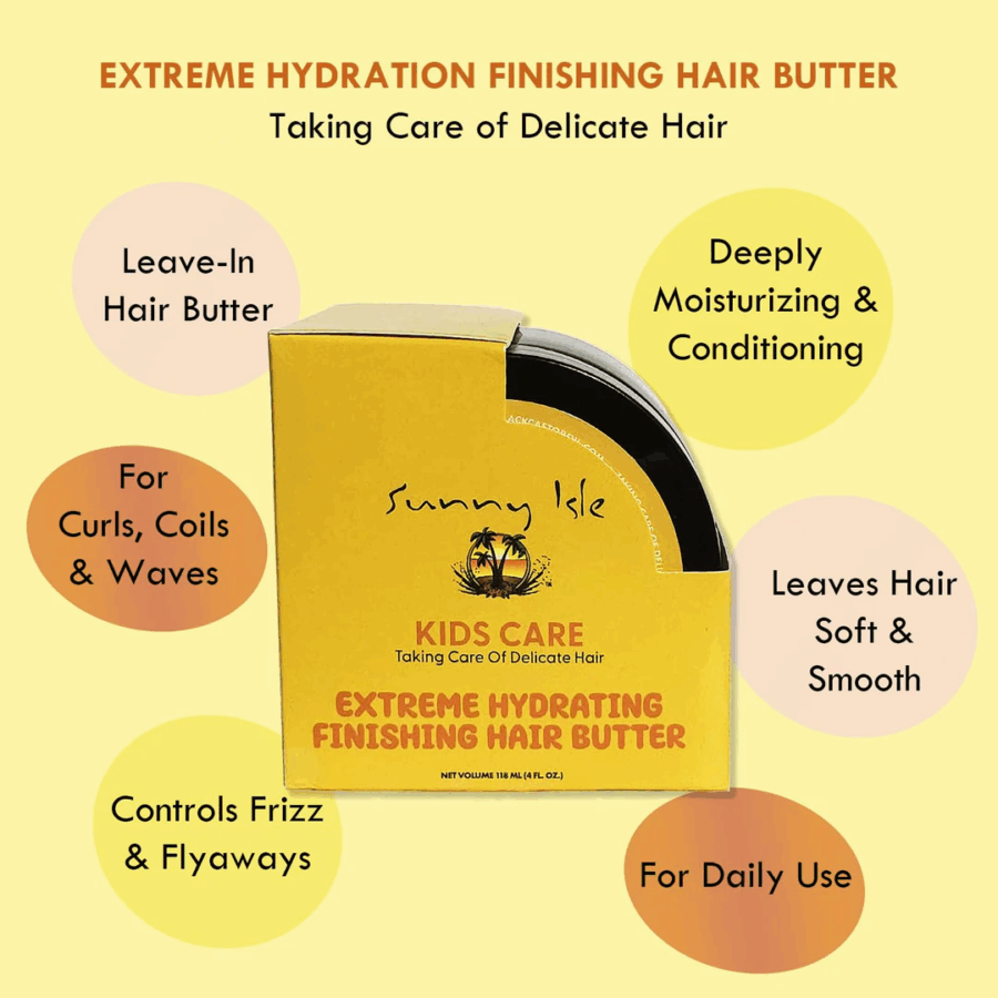 Sunny Isle Kids Care Extreme Hydrating Finishing Hair Butter – 4oz - Image 2