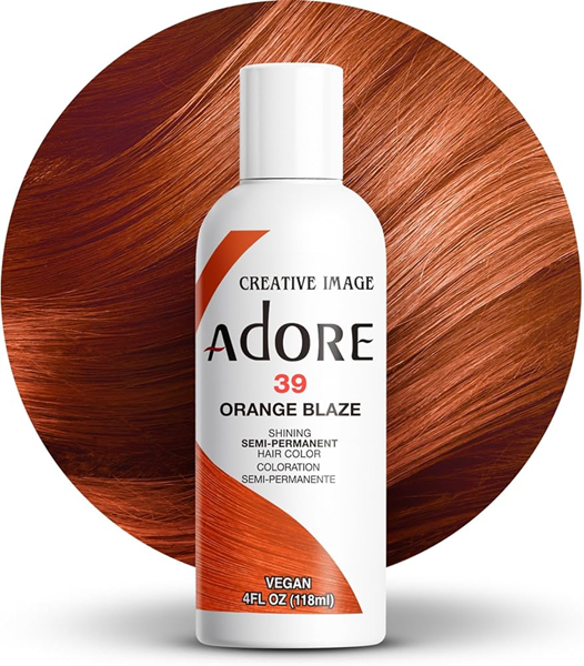 Adore Semi Permanent Hair Color in 039 Orange Blaze.